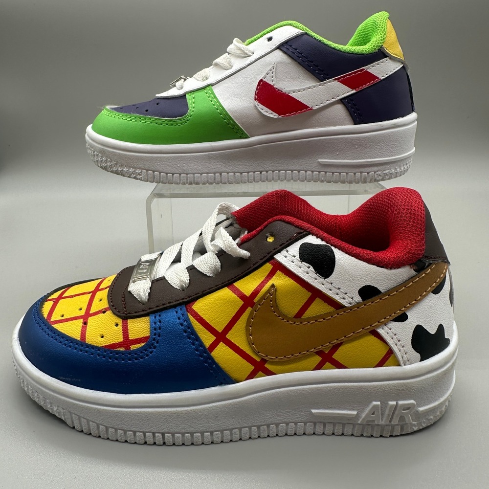 Toy Story Custom Nike Air Force 1 Sneakers Toddler 10C-11C Colorful Woody‎ Buzz